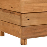 Raised Bed 50x40x55 cm Recycled Teak Wood and Steel 47424