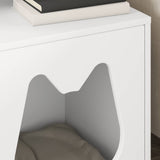 Cat House White 42.5 x 40 x 53.5 cm Engineered Wood 8000689
