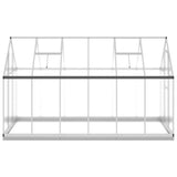 Greenhouse with Base Frame Silver 334x169x202 cm Aluminium 3266329