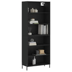 Highboard Black 69.5x32.5x180 cm Engineered Wood 3189582