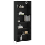 Highboard Black 69.5x32.5x180 cm Engineered Wood 3189582