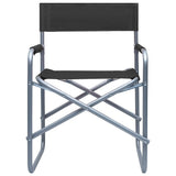 Director's Chair Set of 2 Black Steel, Polyester Standard 47918