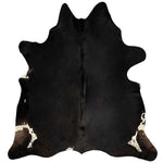 Real Cow Hide Rug Black 150x170 cm 284341