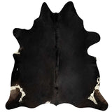Real Cow Hide Rug Black 150x170 cm 284341