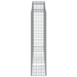 Arched Gabion Baskets 6 pcs 300x50x200/220 cm Galvanised Iron 3146795