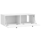 Wall-Mounted TV Cabinet High Gloss White 98 x 41 x 30 cm 898189