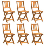 Garden Chair with Cushion Folding 6 pcs Solid Acacia Wood 3324841