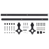 Sliding Door SKIEN Hardware Kit 200 cm Steel Black 145261