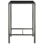 5 Piece Garden Bar Set Poly Rattan Grey 3064841