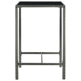 5 Piece Garden Bar Set Poly Rattan Grey 3064841