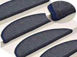 Stair mats 15 pcs 56 x 17 x 3 cm Non-Slip Dark Grey and Blue 322364