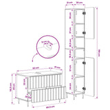 2 Piece Bathroom Cabinet Set ZWOLLE High Gloss White 3417517