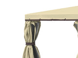 3 x 3 Patio Gazebo Canopy Garden Pavilion Tent Shelter with 2 Tier Water Repellent Roof, Mosquito T3398P310896