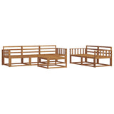 Outdoor Sofa Set 6 pcs Natural Solid Acacia Wood 3367187