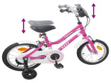 Kids Bike 16 Inches for 4-6 Years Old Pink White 42009235