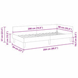 Corner Bed Frame with Headboard Taupe 90 x 200 cm Fabric 42016122