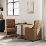 Dining Chairs with Wheels 2 pcs Brown 57 x 67 x 98 cm 42017896