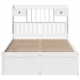 Bed Frame without Mattress White 135x190 cm Double Solid Wood Pine 3323510