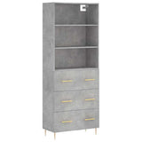 Highboard Concrete Grey 69.5x34x180 cm Engineered Wood 3189369