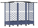 Raised Bed with Trellis and Roof Grey 163 x 40 x 129 cm PP 3423106