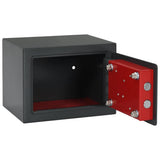 Safe Box with Lock Dark grey 23 x 17 x 17 cm Steel 42011313