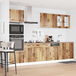 ZNTS 7 Piece Kitchen Cabinet Set Kalmar Old Wood Engineered Wood 3314749