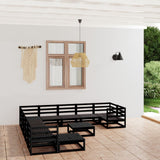 12 Piece Garden Lounge Set Solid Pinewood 3076053