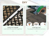 27 Pcs Wooden Interlocking Decking Tiles, Outdoor Flooring Tiles for Patio, Balcony, Terrace, Hot T3398P320008