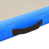 Inflatable Gymnastics Mat with Pump 800x100x10 cm PVC Blue 91928