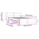 Bed Frame with Drawer 2 pcs Sonoma 137 x 188 cm Engineered Wood 3402854