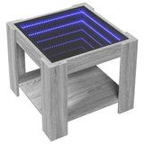 Coffee Table with LED Grey Sonoma 53x53x45 cm Engineered Wood 847544