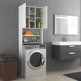 Washing Machine Cabinet White 64x25.5x190 cm 808422