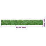 Balcony Screen with Green Leaves 600x75 cm 315498