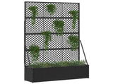 Garden Trellis Planter Black 105 x 30 x 170 cm Metal 366617