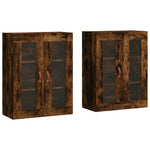 Wall Mounted Cabinets 2 pcs Smoked Oak Engineered Wood 3197918