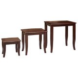 Nesting Side Tables 3 pcs Brown Solid Mahogany Wood 42009928