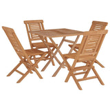 5 Piece Garden Dining Set Solid Wood Teak 3155034