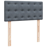ZNTS Box Spring Bed with Mattress Dark Grey 90x200 cm Velvet 3286211