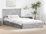 Storage Bed Concrete Grey 100 x 200 cm Engineered Wood 3411239