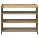 Shoe Rack Artisan Oak 80x25x62 cm Engineered Wood 859922
