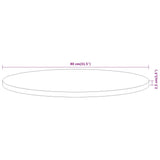Table Top 80x2.5 cm Round Solid Wood Acacia 370054