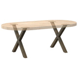 Coffee Table Legs X-Shaped 2 pcs Natural Steel 50x cm Steel 4012899