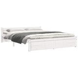 Bed Frame without Mattress White Solid Wood 140x200 cm 815045