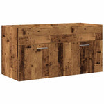 ZNTS 3 Piece Bathroom Furniture Set Old Wood Engineered Wood 3328587