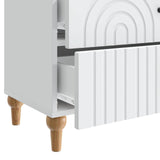 Bedside Cabinet White 62 x 34.5 x 48 cm Engineered Wood 894085