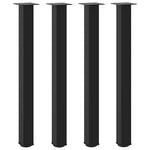 ZNTS Coffee Table Legs 4 pcs Black 100-102 cm Steel 4012476