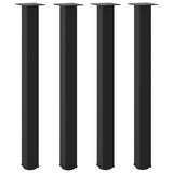 ZNTS Coffee Table Legs 4 pcs Black 100-102 cm Steel 4012476