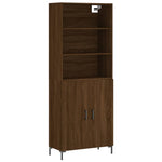 Highboard Brown Oak 69.5x34x180 cm Engineered Wood 3189260