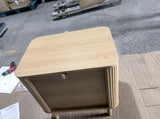 Farmhouse style bedside table with two storage drawers, practical modern style bedside table, W6296P540572