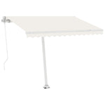 ZNTS Freestanding Manual Retractable Awning 300x250 cm Cream 3069497